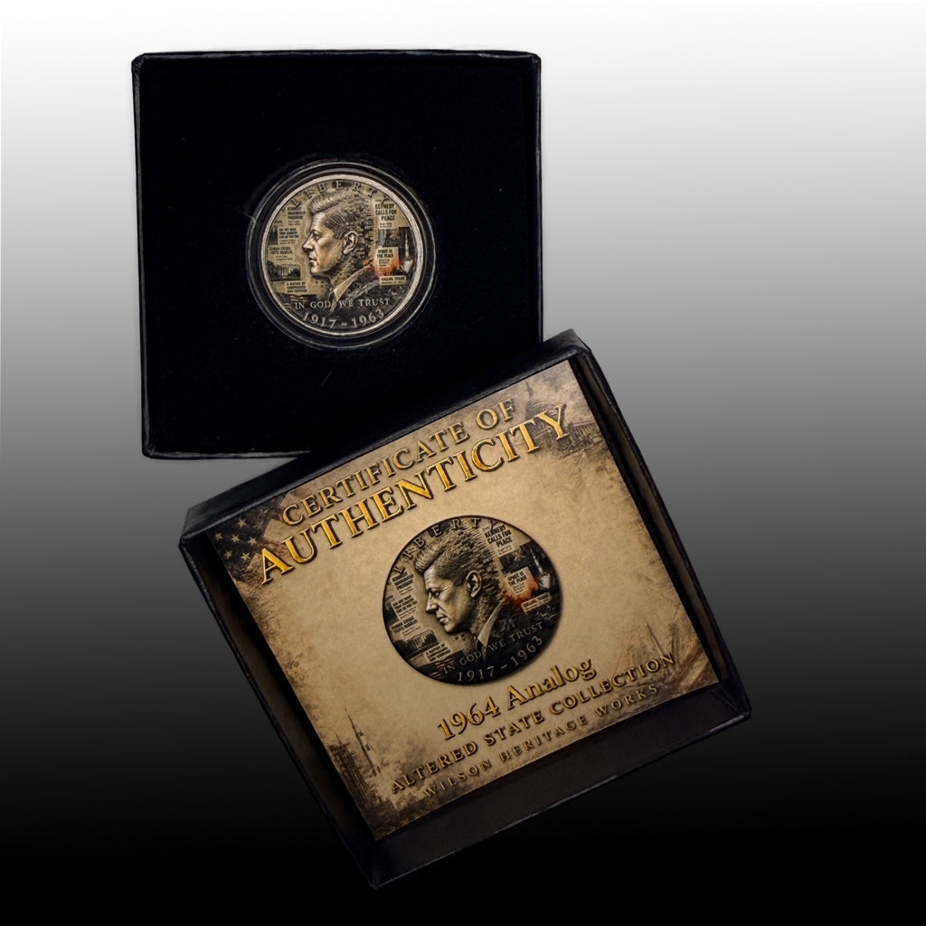 1964 Analog | Altered State Collection | Kennedy Half Dollar Art