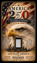 250th Anniversary Eagle Silver Card - Front