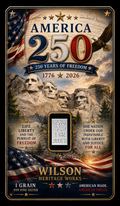 250th Anniversary Mt. Rushmore Silver Card - Front