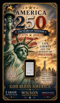 250th Anniversary Statue of Liberty Silver Card - Front