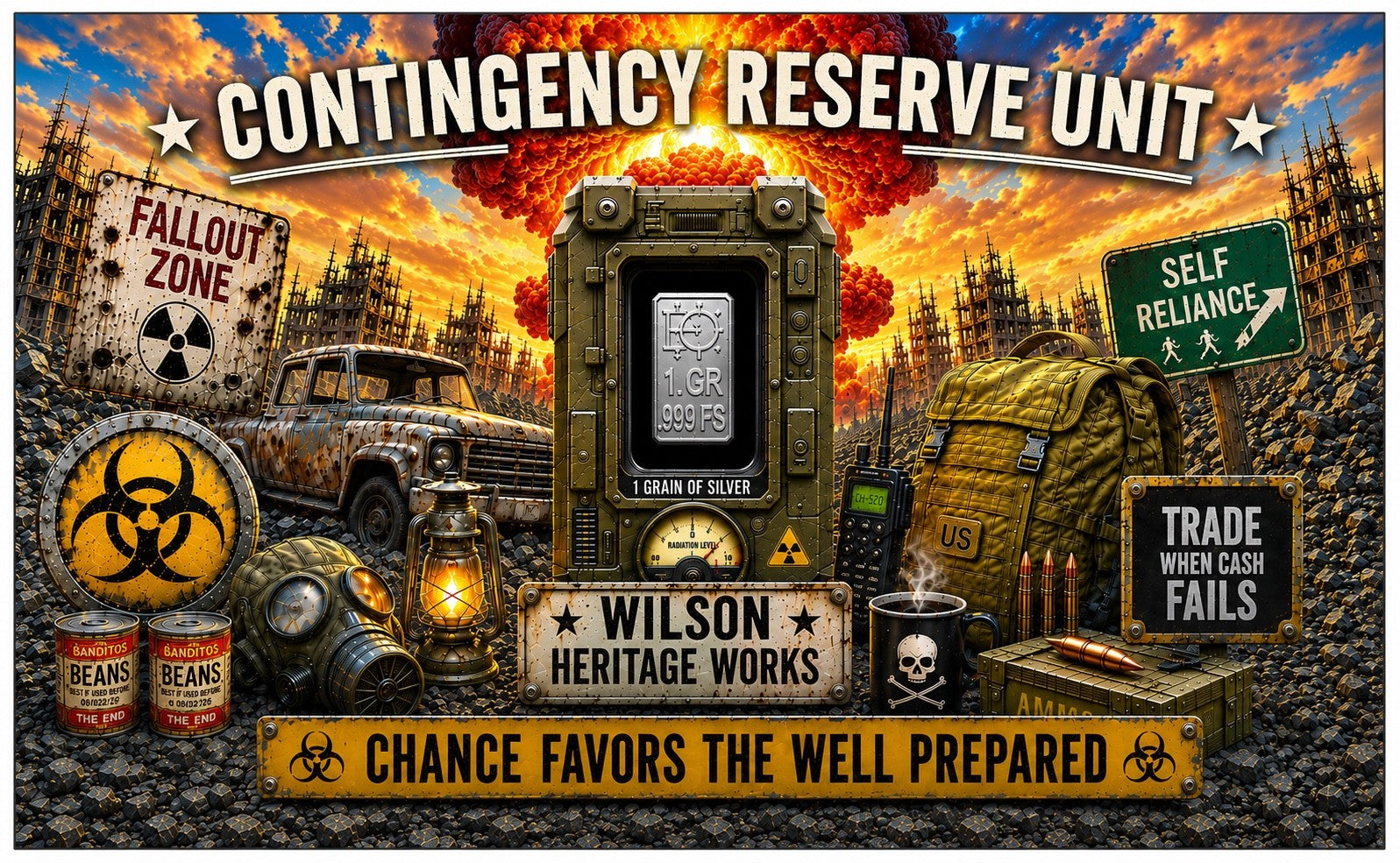 1 Grain .999 Fine Silver Survival Card | Emergency Barter Currency | Prepper Col