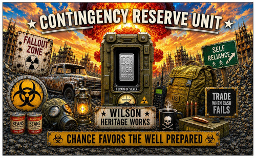 1 Grain .999 Fine Silver Survival Card | Emergency Barter Currency | Prepper Col