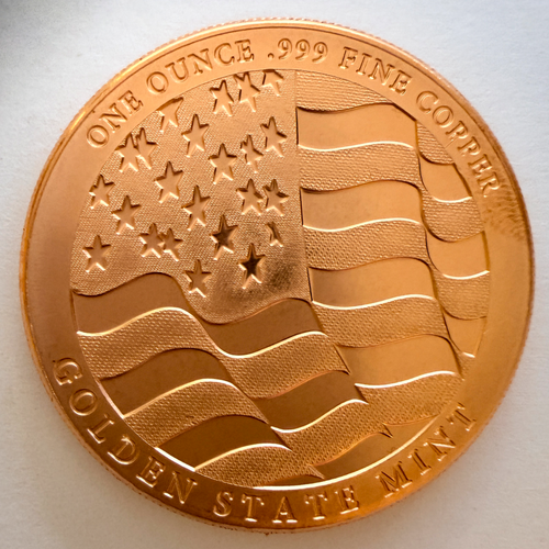 1 oz Eagle .999 Fine Copper Round BU