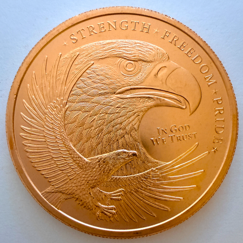 1 oz Eagle .999 Fine Copper Round BU