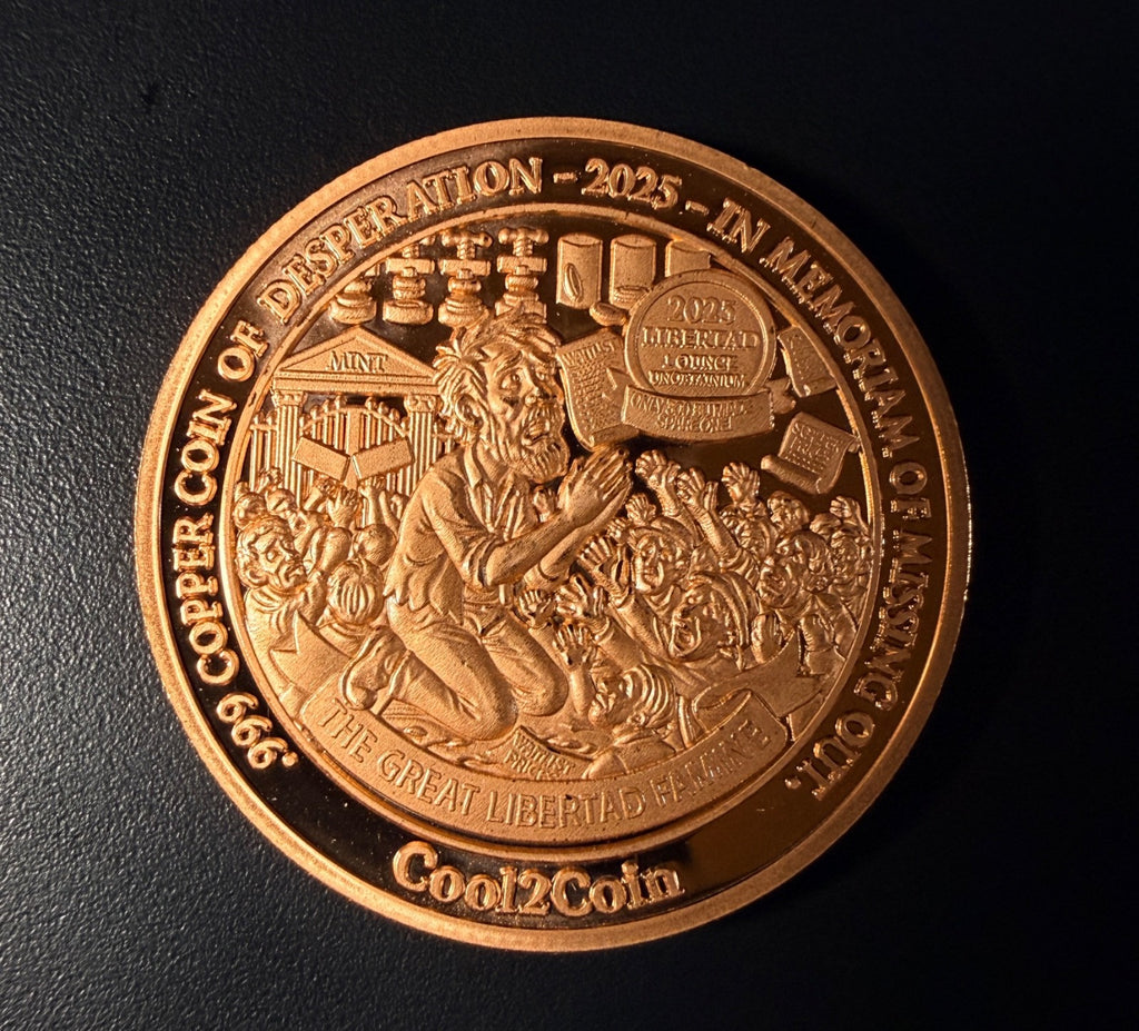 2025 Colorized Libertad Copper Rounds 1 oz .999 Fine Copper Lot of 2 Mexico