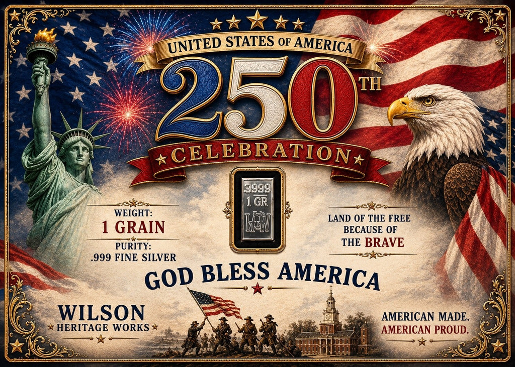 🇺🇸 Liberty 1 Grain Silver Card – America 250 Edition 🇺🇸