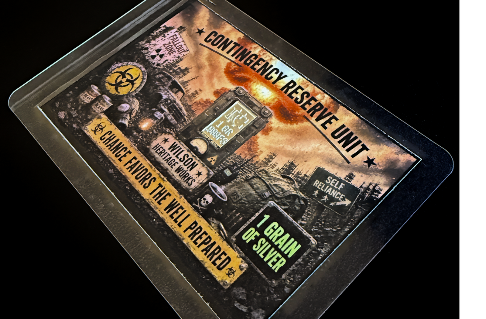 1 Grain .999 Fine Silver Survival Card | Emergency Barter Currency | Prepper Col