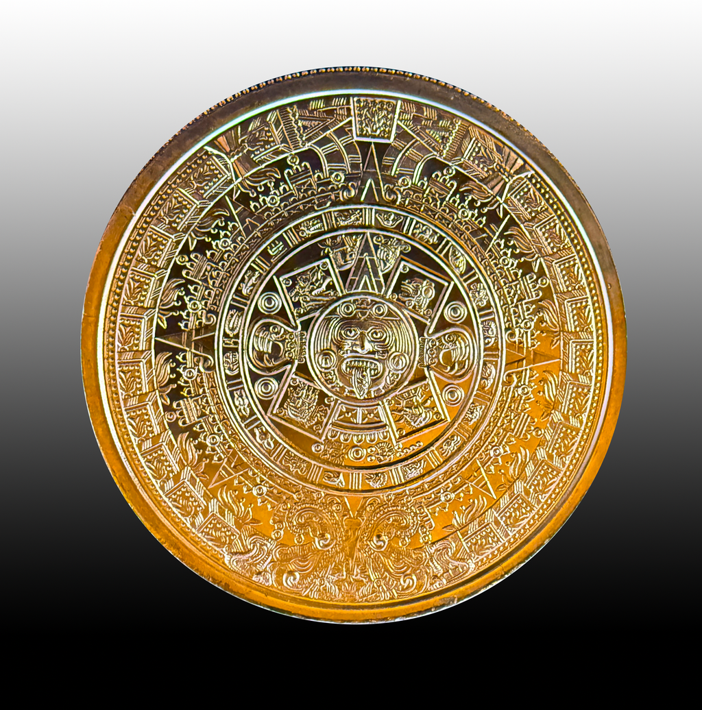 1 oz Aztec Calendar Copper Art Round – .999 Fine Copper