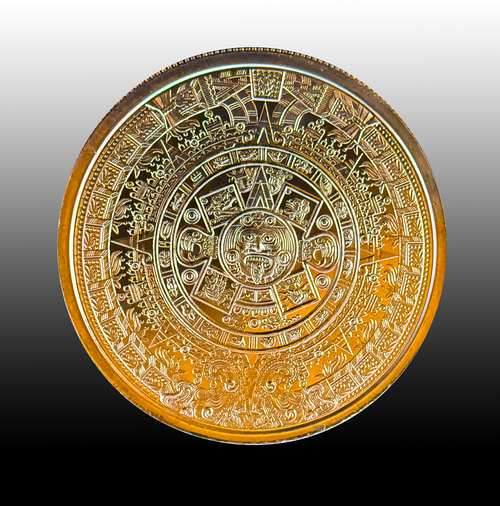 1 oz Aztec Calendar Copper Art Round – .999 Fine Copper