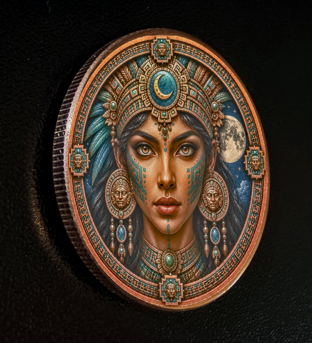 Aztec Queen | 1 oz Copper Art Round | Wilson Heritage Works Original