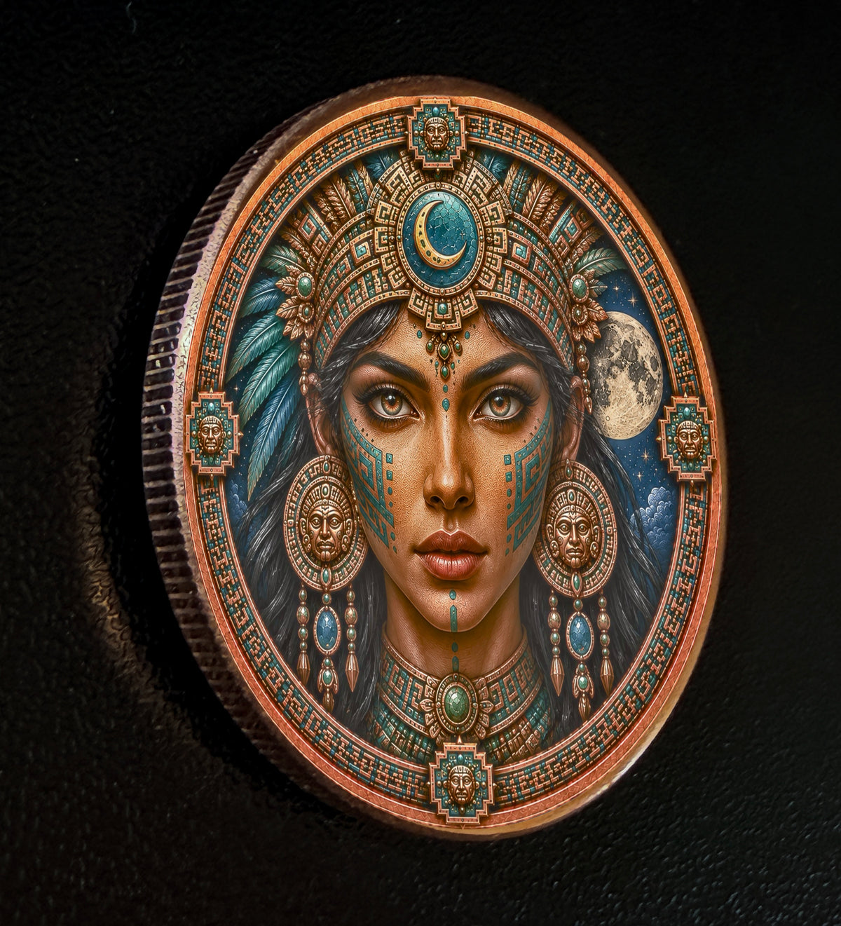 Aztec Queen | 1 oz Copper Art Round | Wilson Heritage Works Original