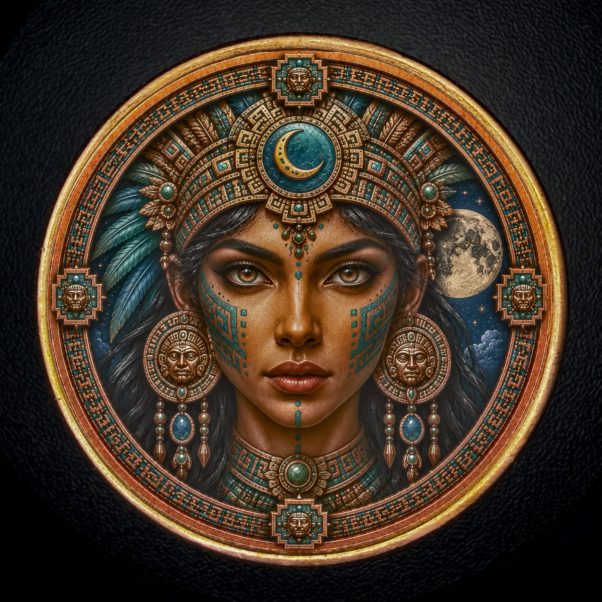 Aztec Queen | 1 oz Copper Art Round | Wilson Heritage Works Original
