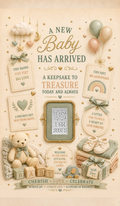 Baby Has Arrived Silver Card - Front