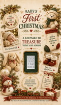 Baby's First Christmas Silver Card - Front