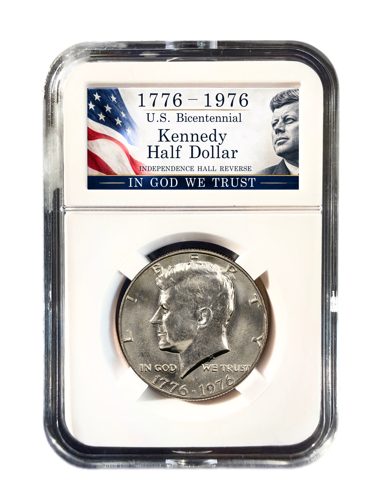 1776–1976 Kennedy Half Dollar P – Bicentennial Slab