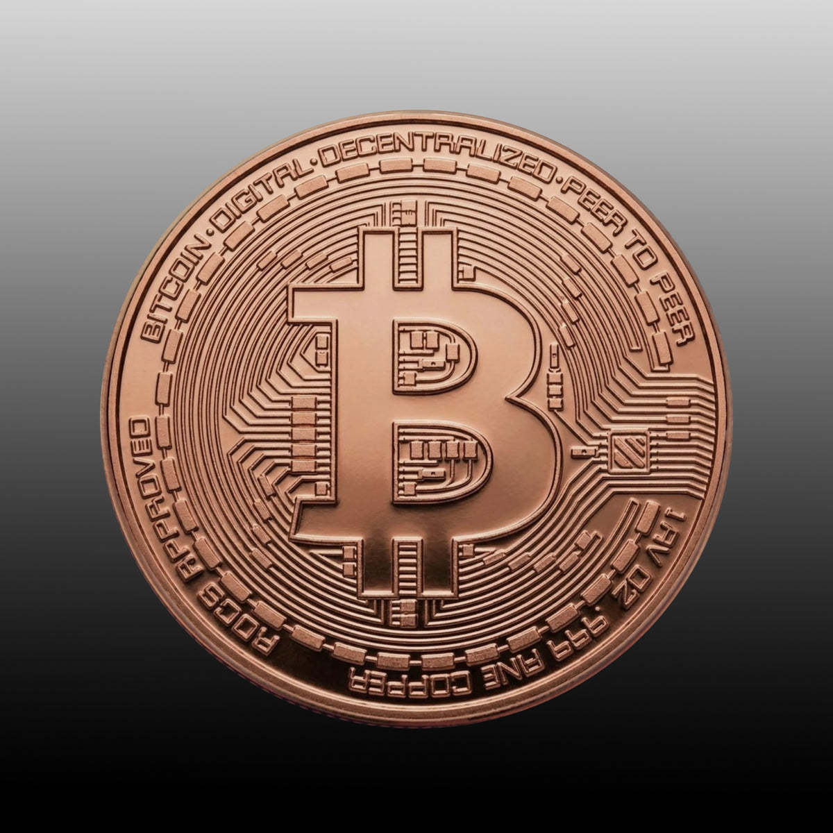 Bitcoin Digital Decentralized – 1 oz .999 Fine Copper Round