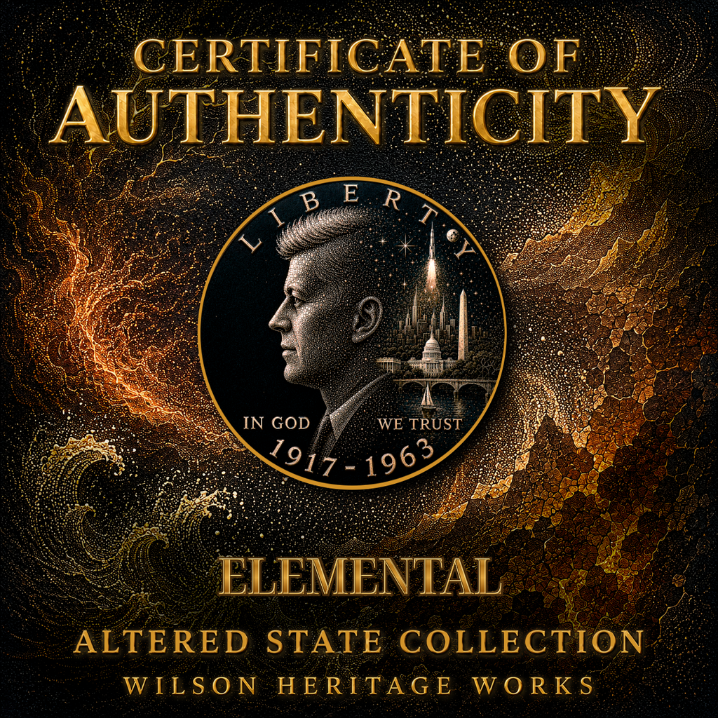 Elemental | Altered State Collection | Kennedy Half Dollar Art