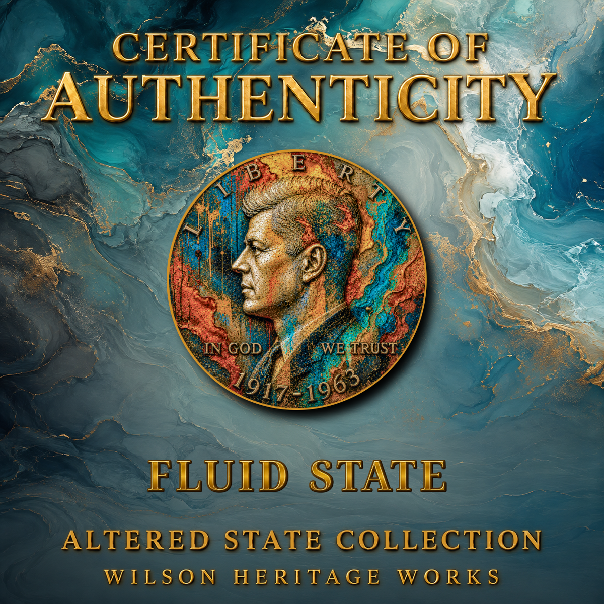 Fluid State | Altered State Collection | Kennedy Half Dollar Art