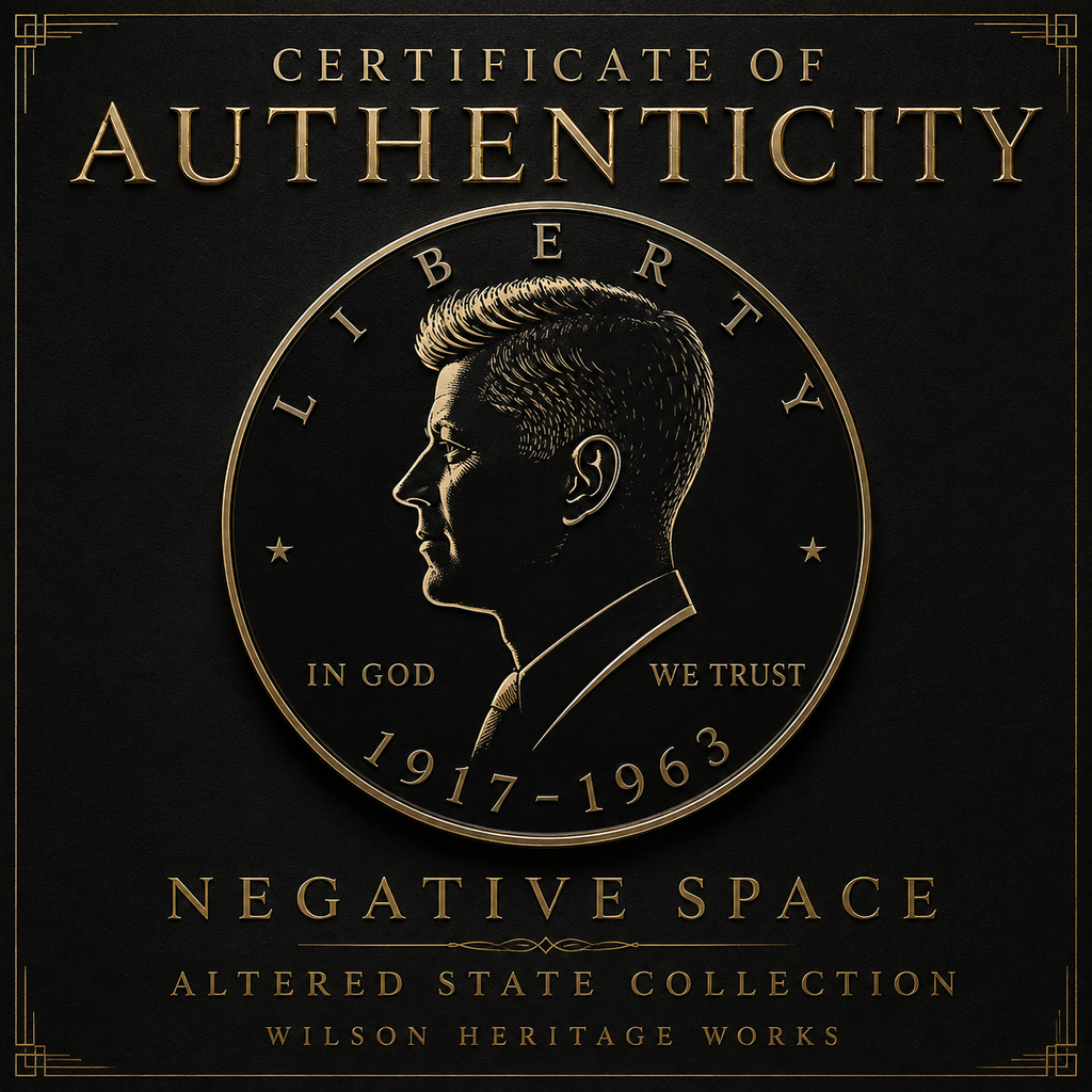 Negative Space | Altered State Collection | Kennedy Half Dollar Art