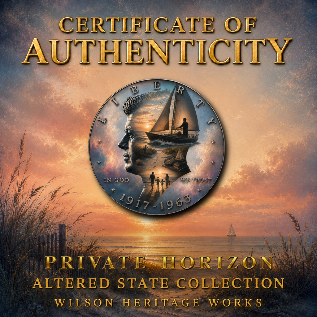 Private Horizon | Altered State Collection | Kennedy Half Dollar Art