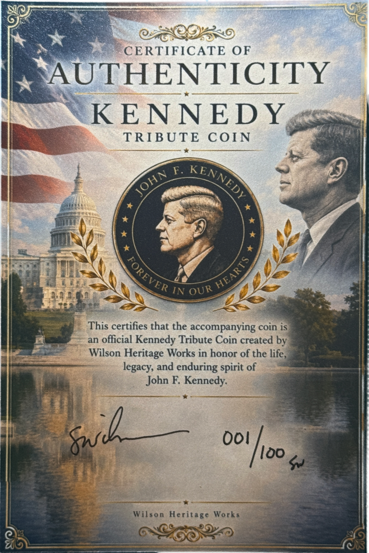Colorized Kennedy Half Dollar | Kennedy Heritage Collection | Complete Set of Five
