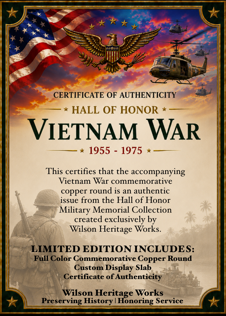 A War Remembered | Vietnam War Commemorative Copper Round