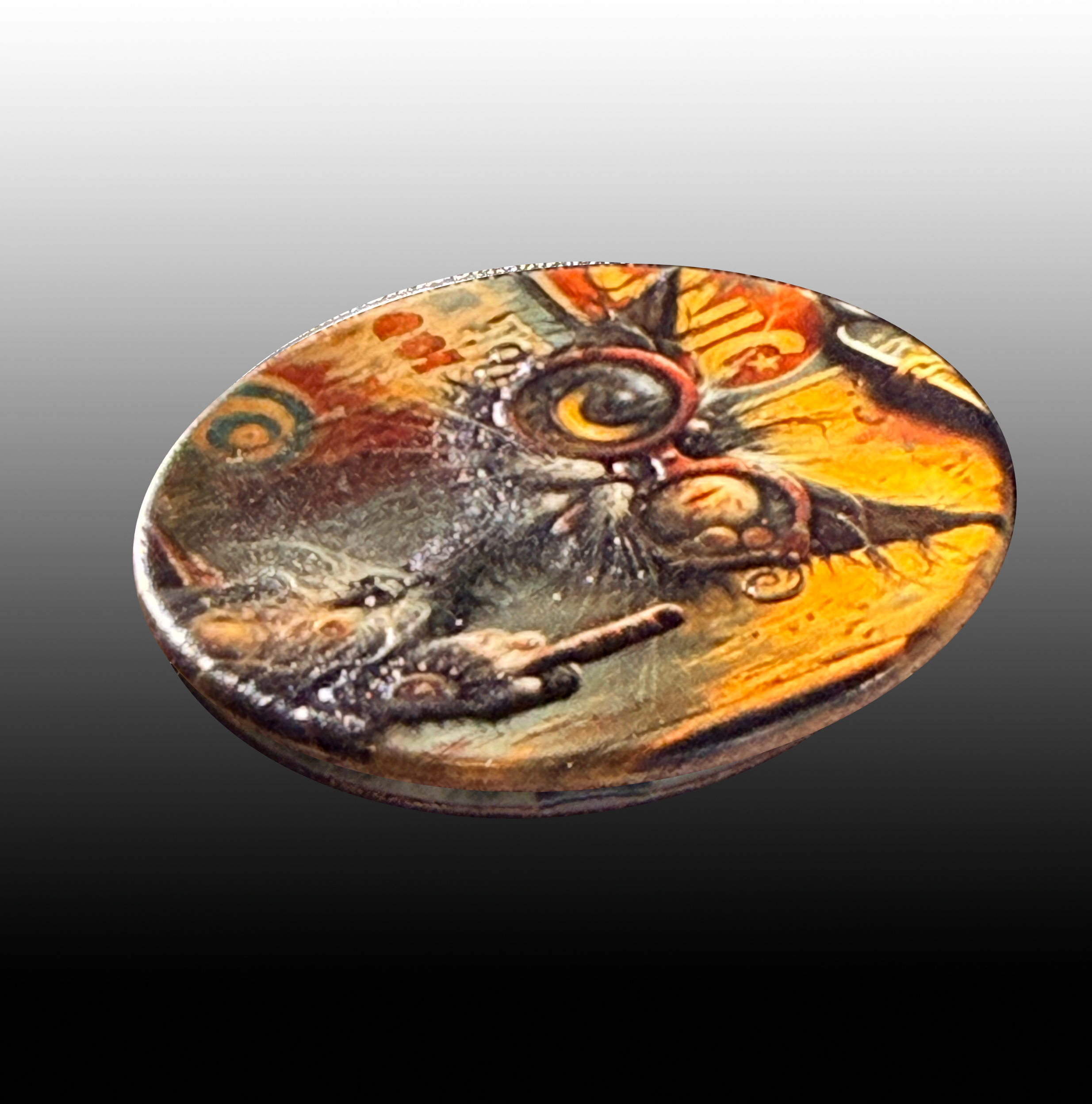 The Unimpressed – 3D-Printed Copper Cat Art Token