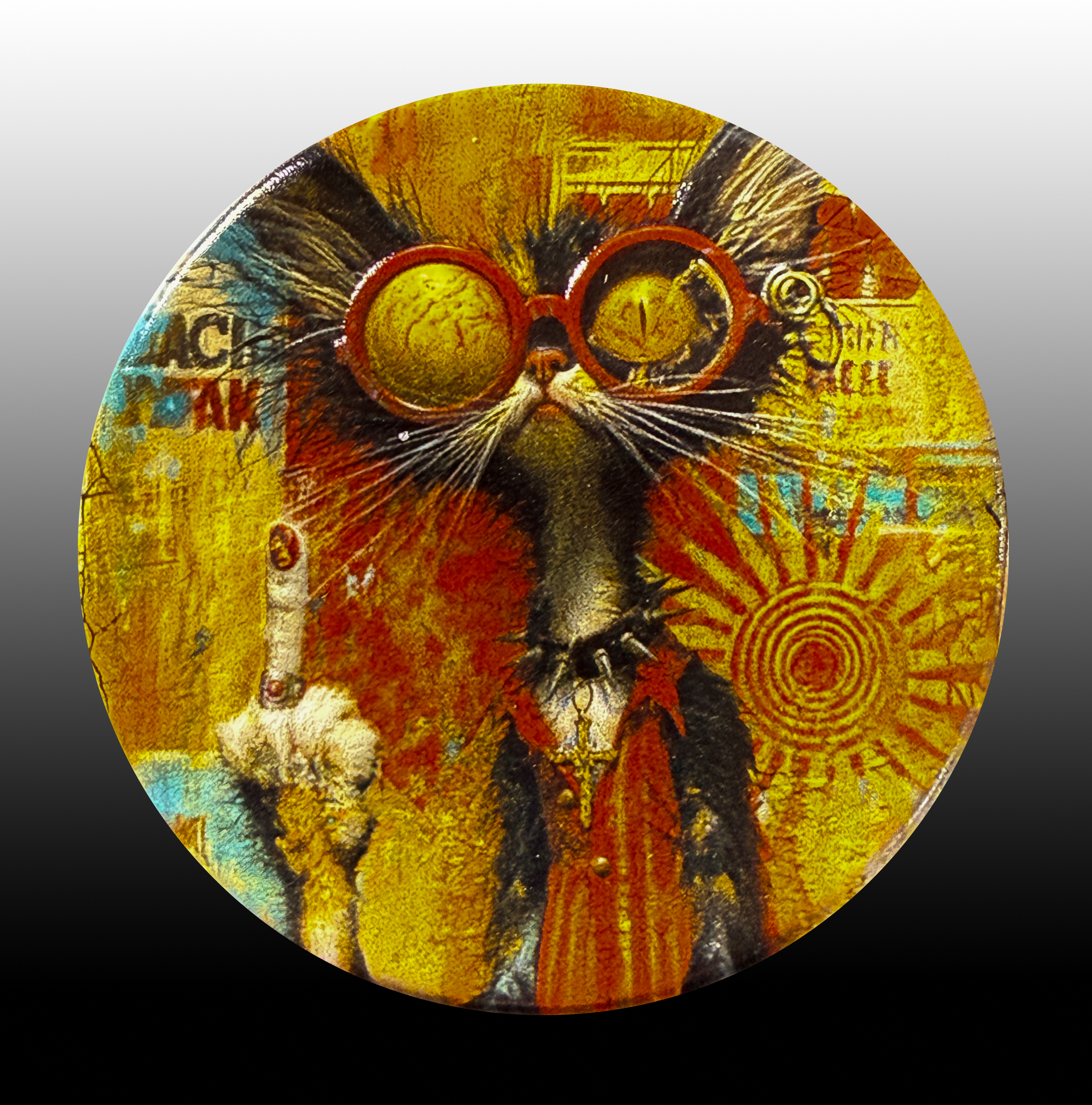 The Boss – 3D-Printed Copper Cat Art Token