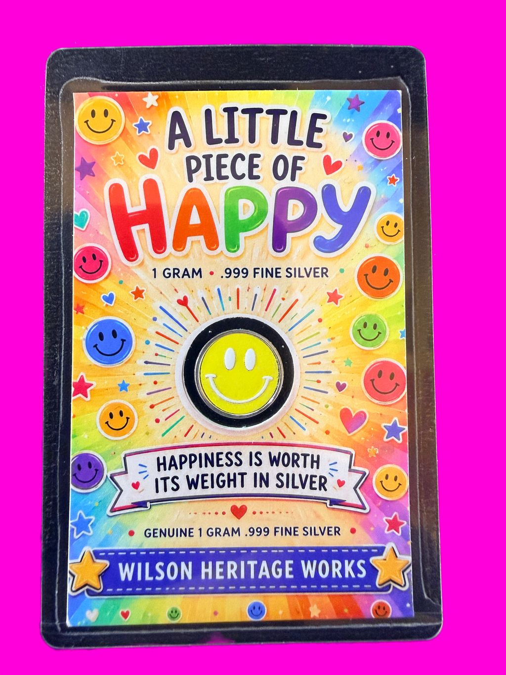 A Little Piece of Happy | 1 Gram .999 Fine Silver Gift Card