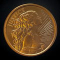 2026 Justice | 1 oz .999 Fine Copper Round | Silver Shield