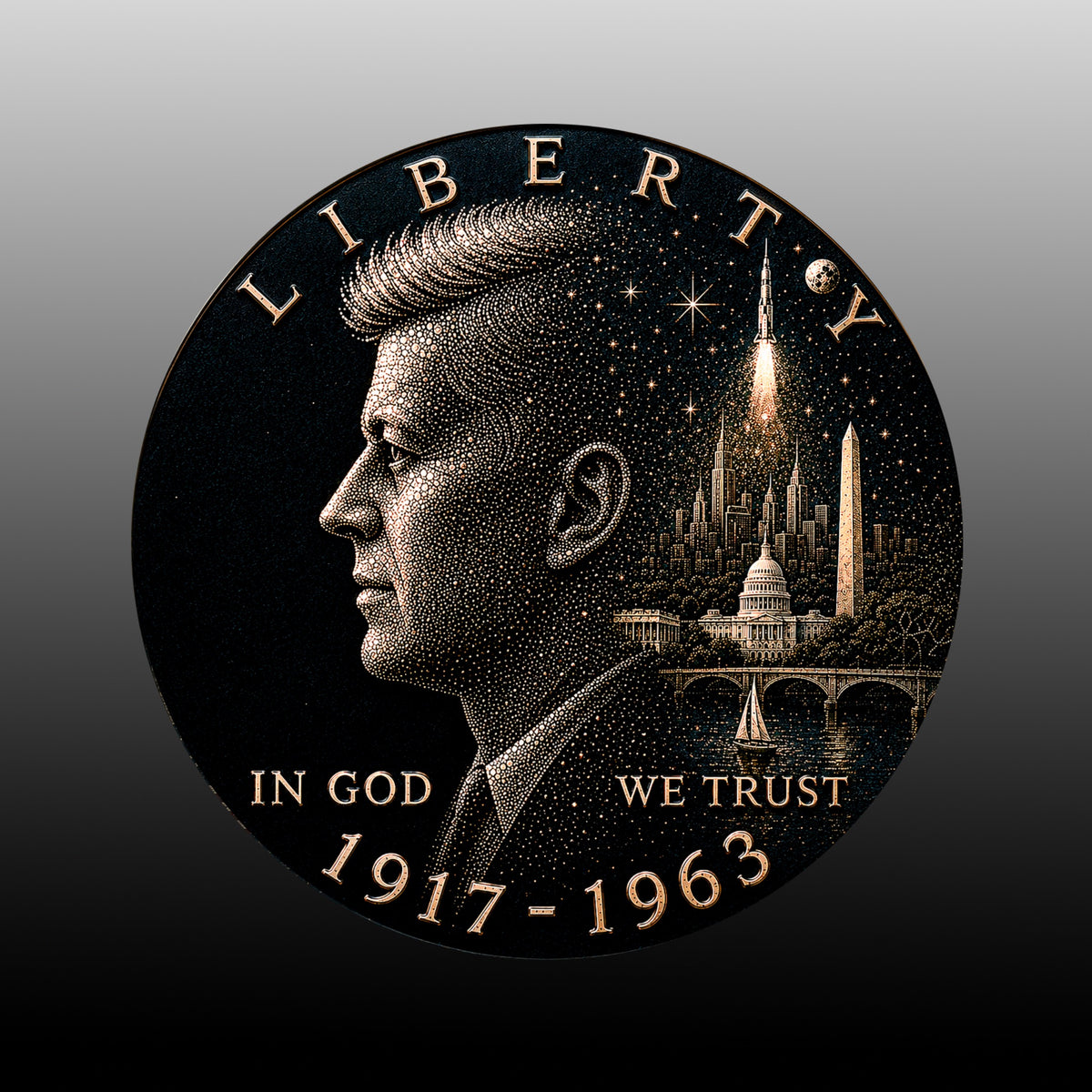 Elemental | Altered State Collection | Kennedy Half Dollar Art