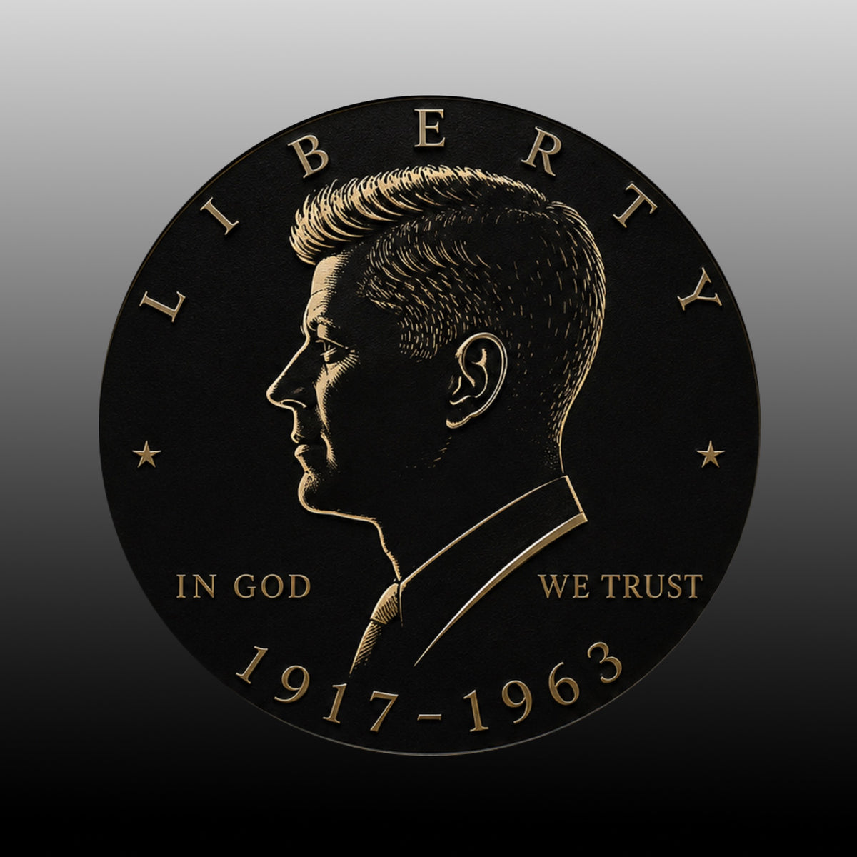 Negative Space | Altered State Collection | Kennedy Half Dollar Art
