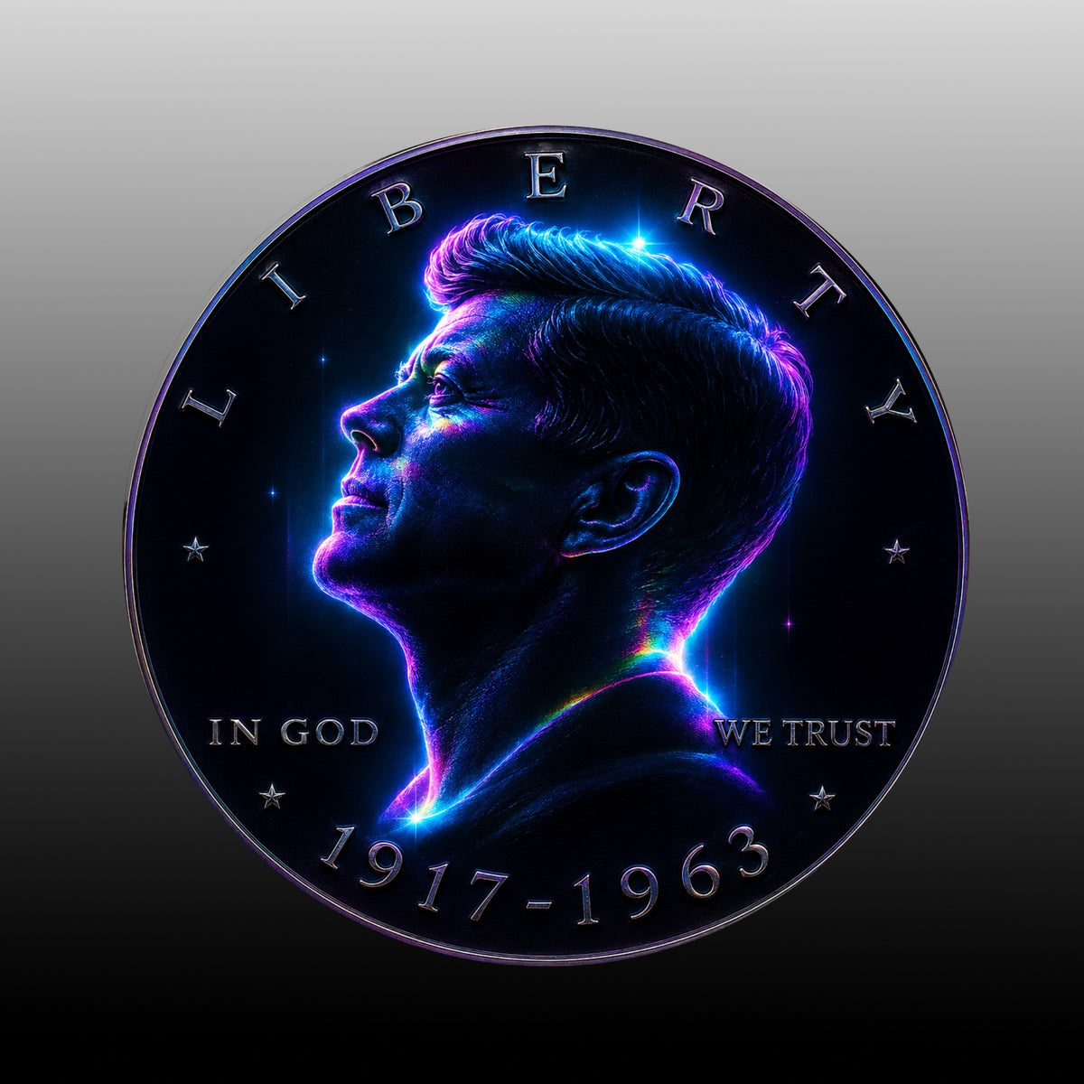 Spectral Ascent | Altered State Collection | Kennedy Half Dollar Art