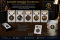 Colorized Kennedy Half Dollar | Kennedy Heritage Collection | Complete Set of Five