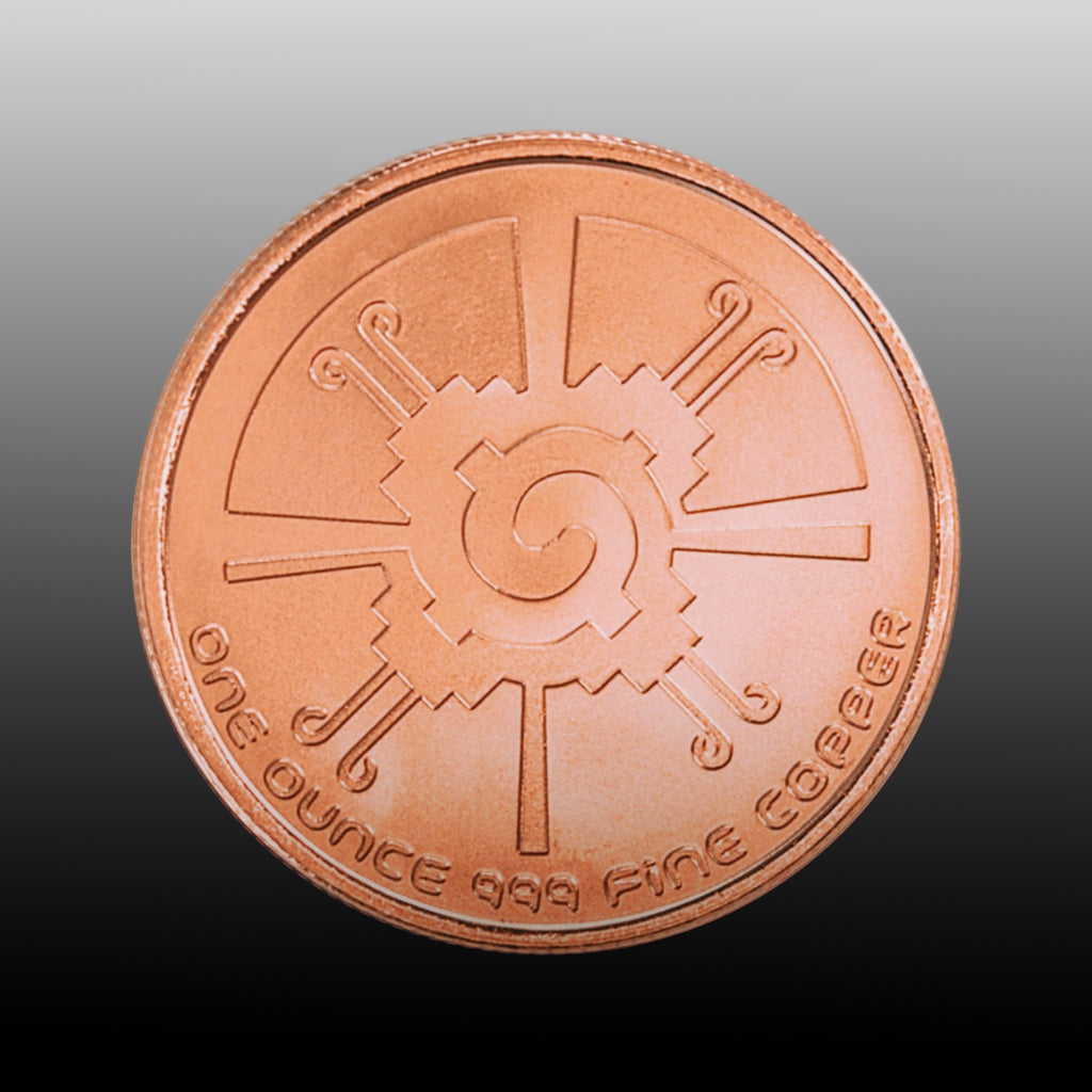 2012 Golden State Mint Mayan Calendar – 1 oz .999 Fine Copper Round