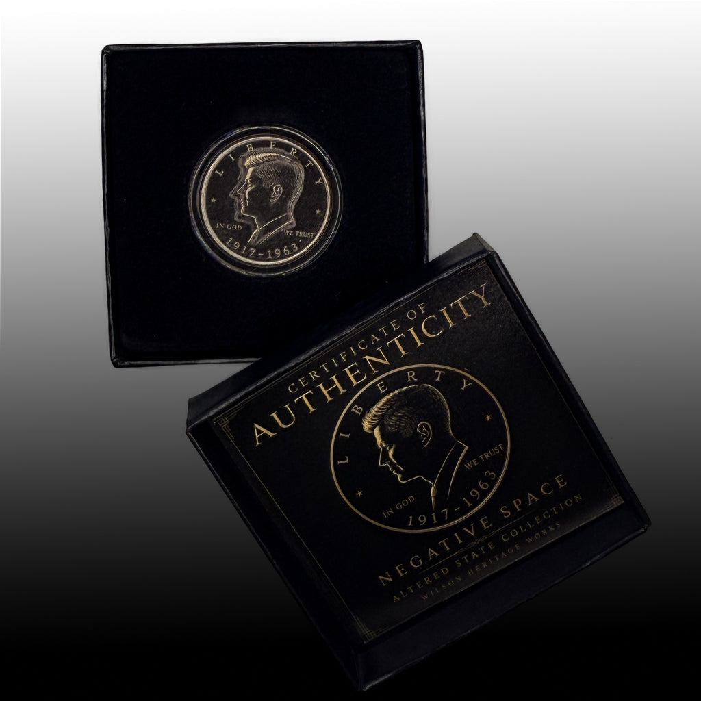 Negative Space | Altered State Collection | Kennedy Half Dollar Art