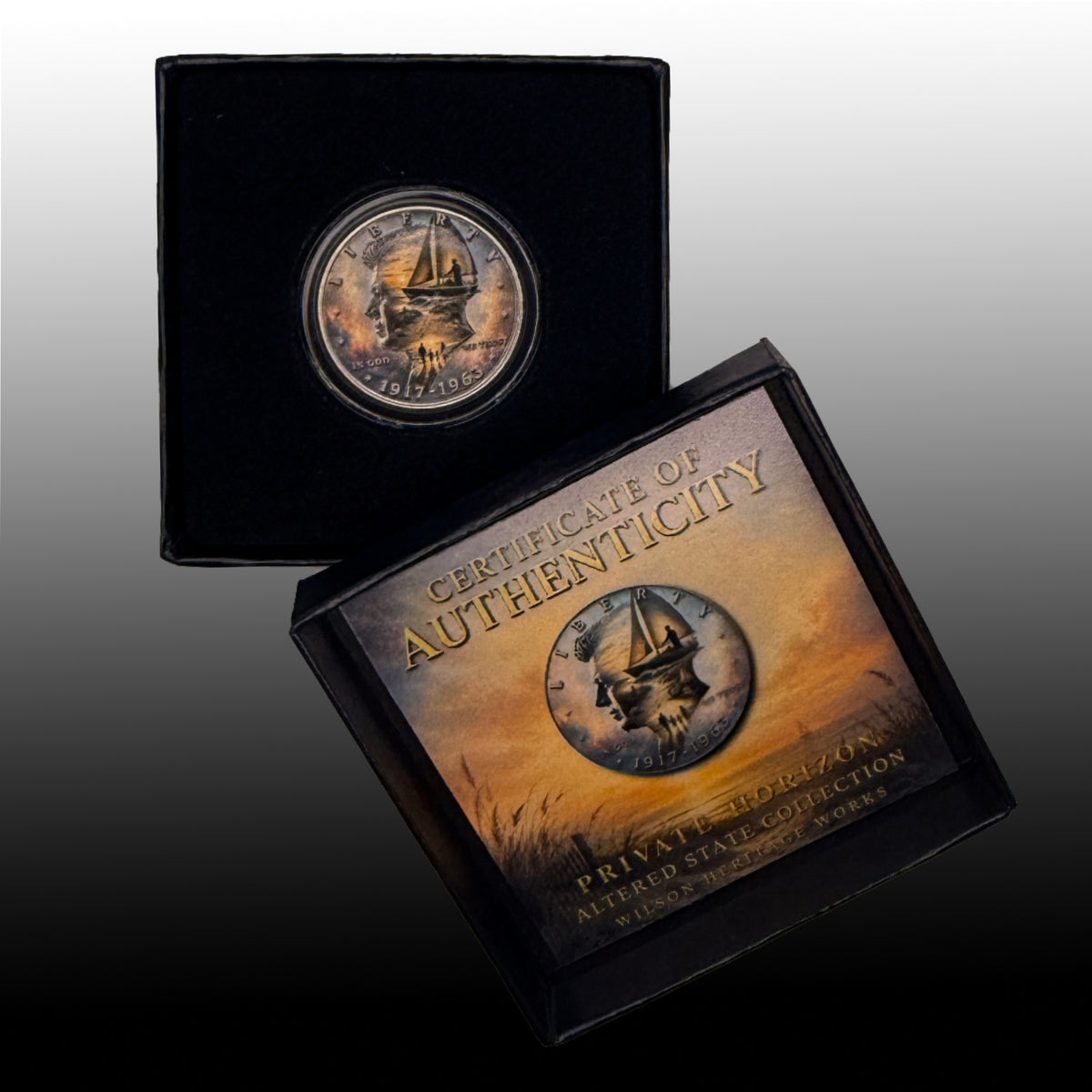 Private Horizon | Altered State Collection | Kennedy Half Dollar Art