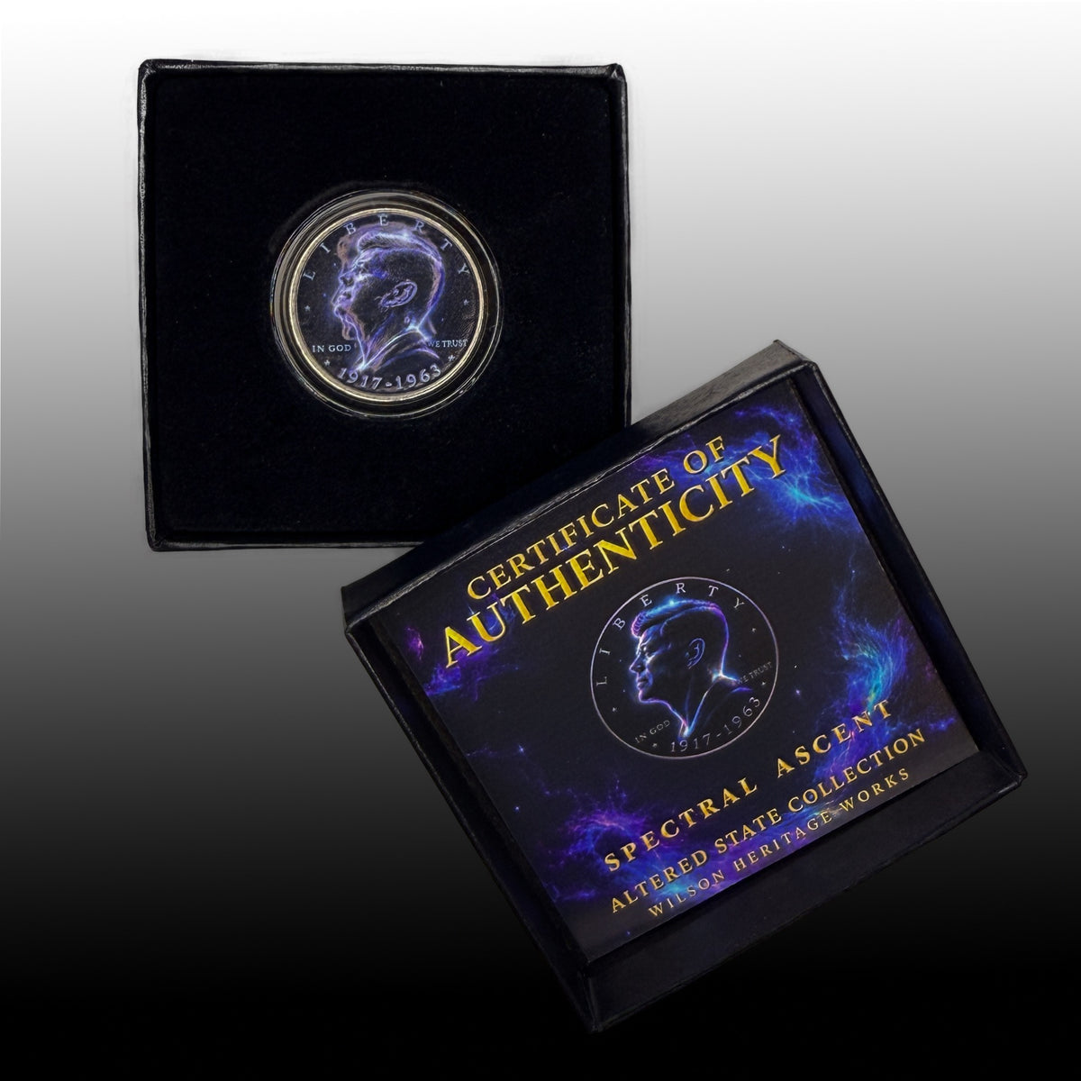 Spectral Ascent | Altered State Collection | Kennedy Half Dollar Art