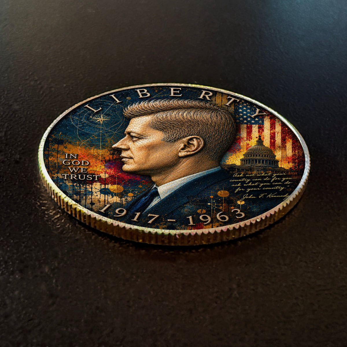 The American Promise | Altered State Collection | Kennedy Half Dollar Art