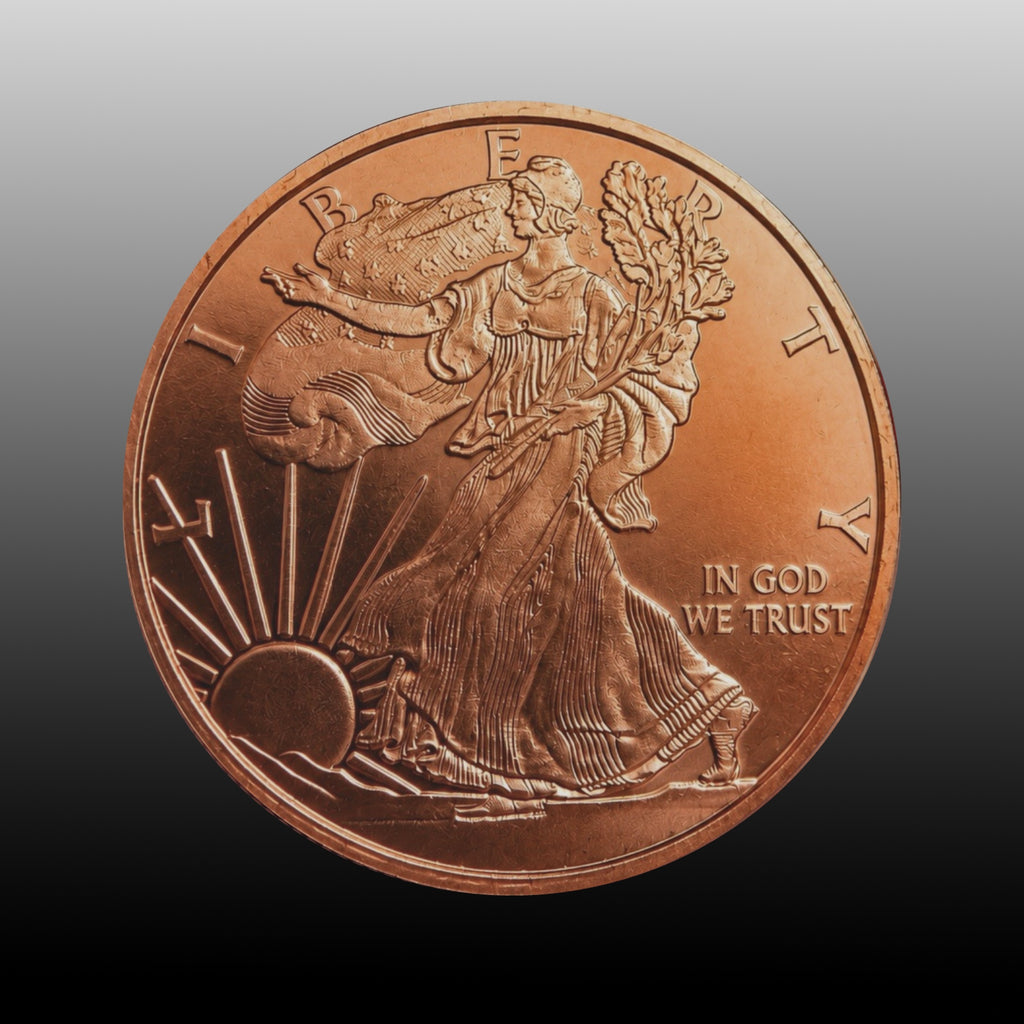 Walking Liberty – 1 oz .999 Fine Copper Round
