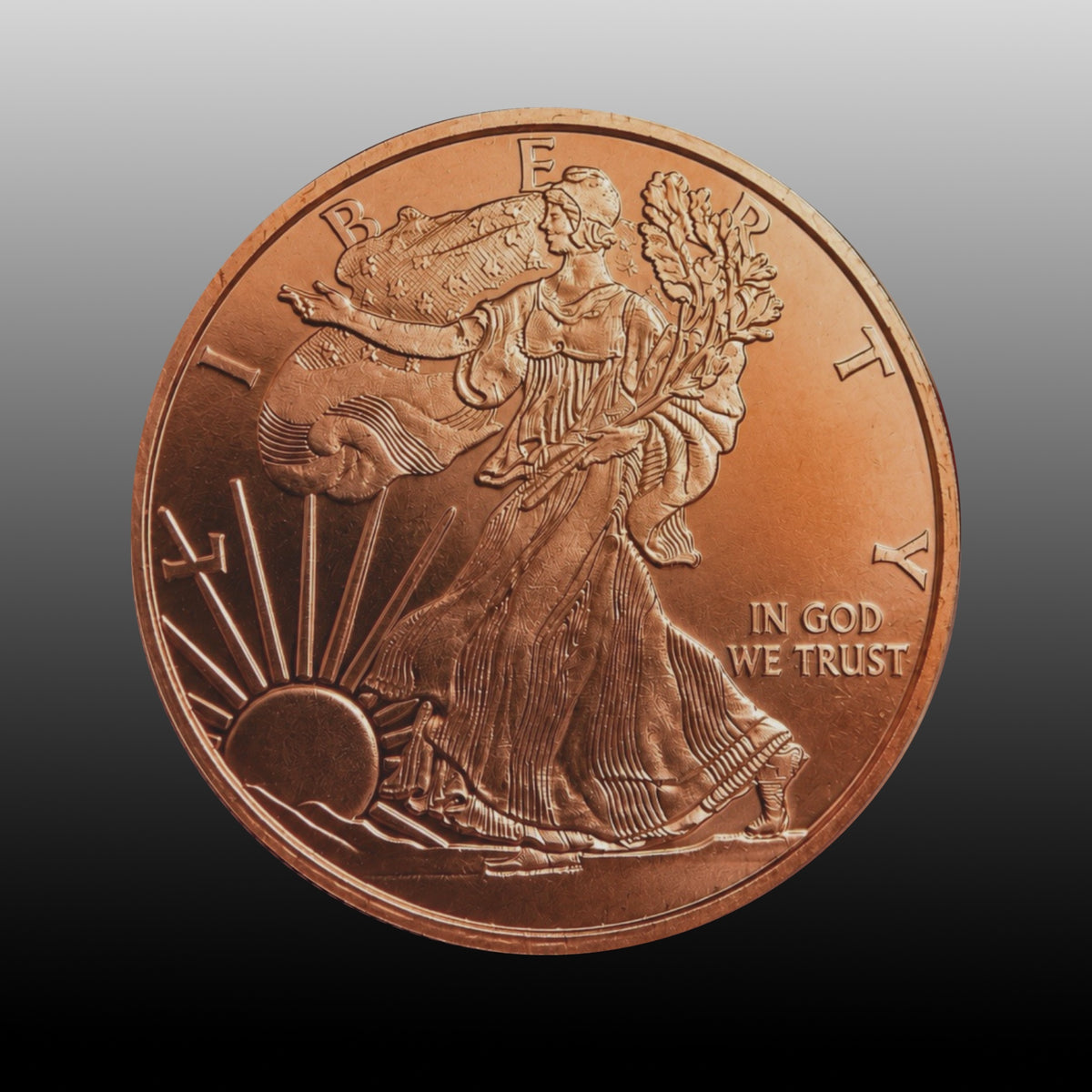 Walking Liberty – 1 oz .999 Fine Copper Round