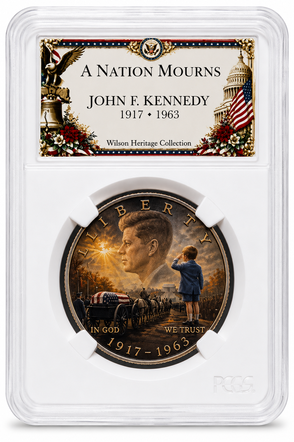 Colorized Kennedy Half Dollar | Kennedy Heritage Collection | A Nation Mourns