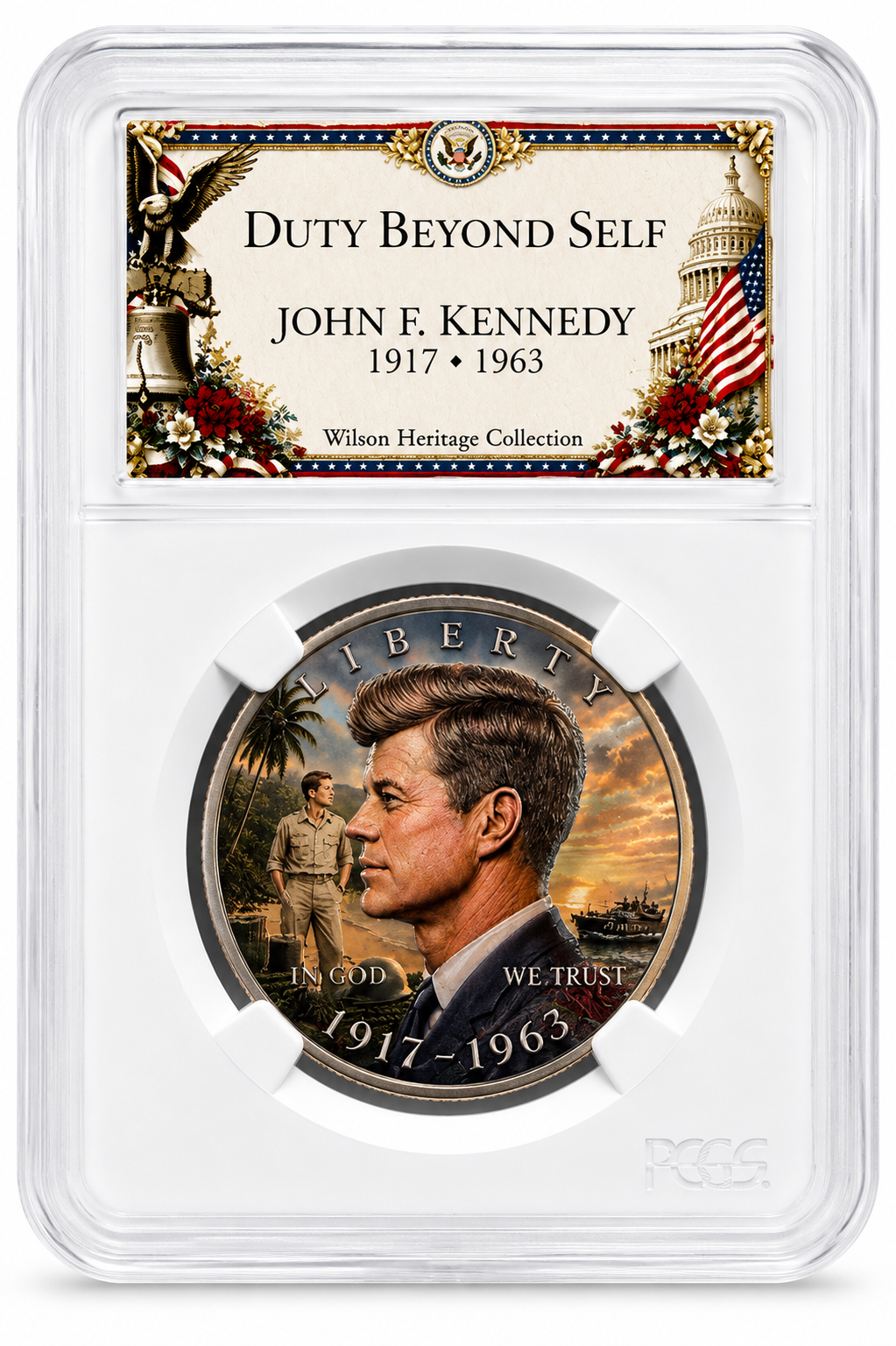 Colorized Kennedy Half Dollar | Kennedy Heritage Collection | Duty Beyond Self