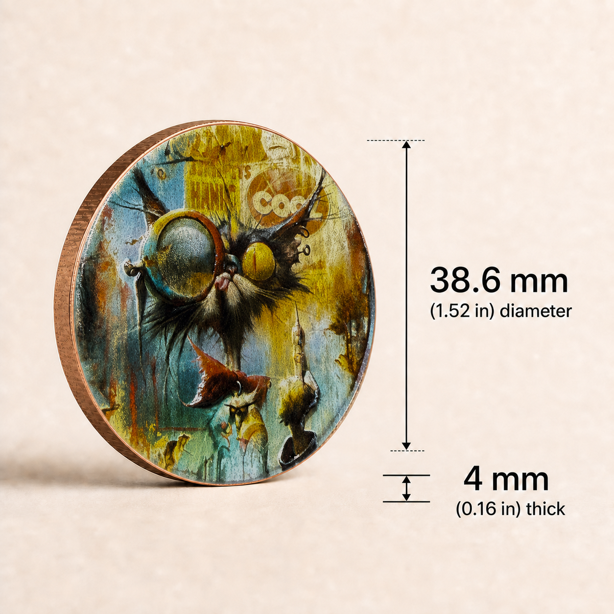 The Rebel – 3D-Printed Copper Art Token