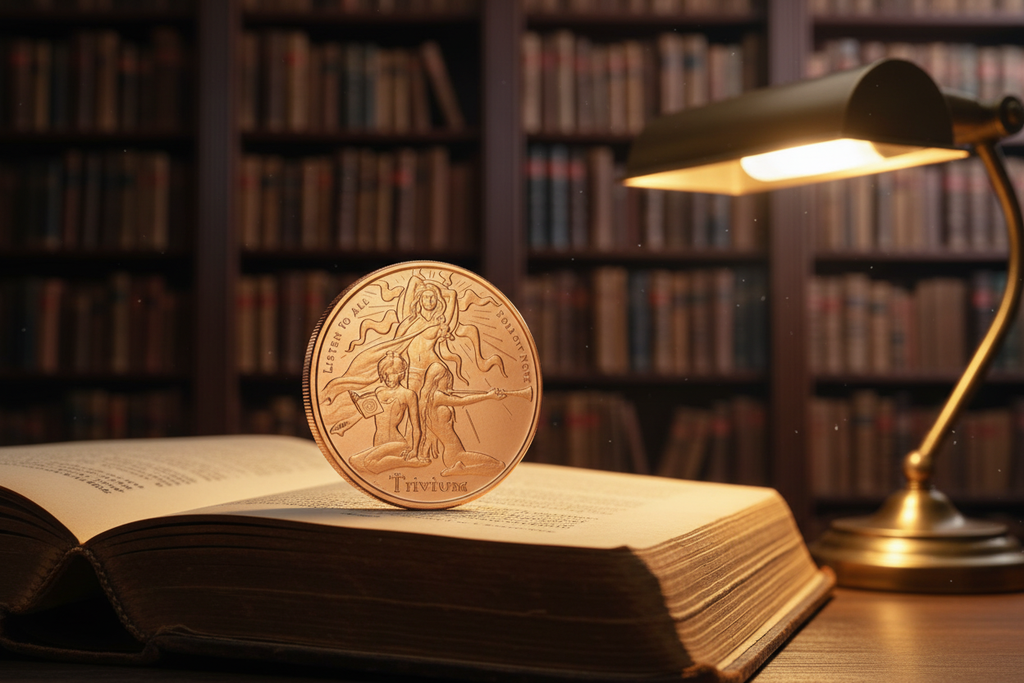 Trivium Girls Coin – Library Setting